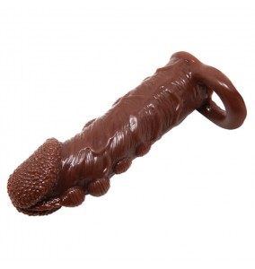 BAILE - Brave Man Penis Extended Dotted Sleeve With Ball Strap (L:14cm - D:4cm)